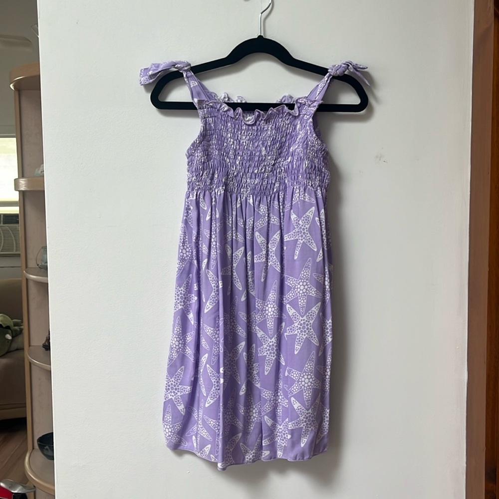 Tybee Island Girls Lilac/White ELLA Starfish Boho Sundress,One Size,4-6X,NWT